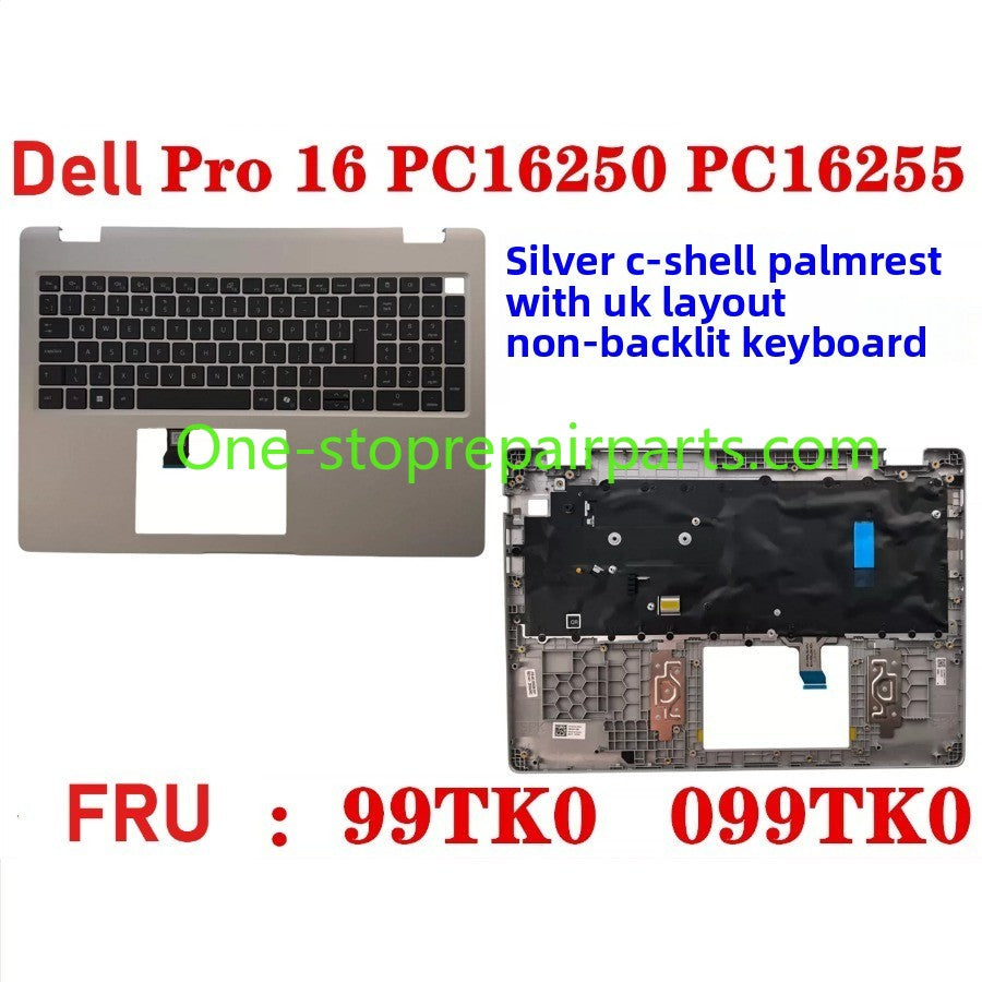 Cover case Keyboard for Dell Pro 16 PC16250 PC16255 Cover case for Dell Pro 16 PC16255 PC16250 LCD Back Cover Bezel frame topcase palmrest upper bottom HINGE 0V1T1X 0388WT 0Y55N3 099TK0 006R8M Dell laptop repair parts