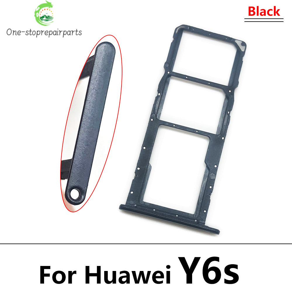 New For Huawei Y6S Y7A Y9S Micro Nano SIM Card Holder Tray Slot Holder Adapter Socket Huawei phone repair parts