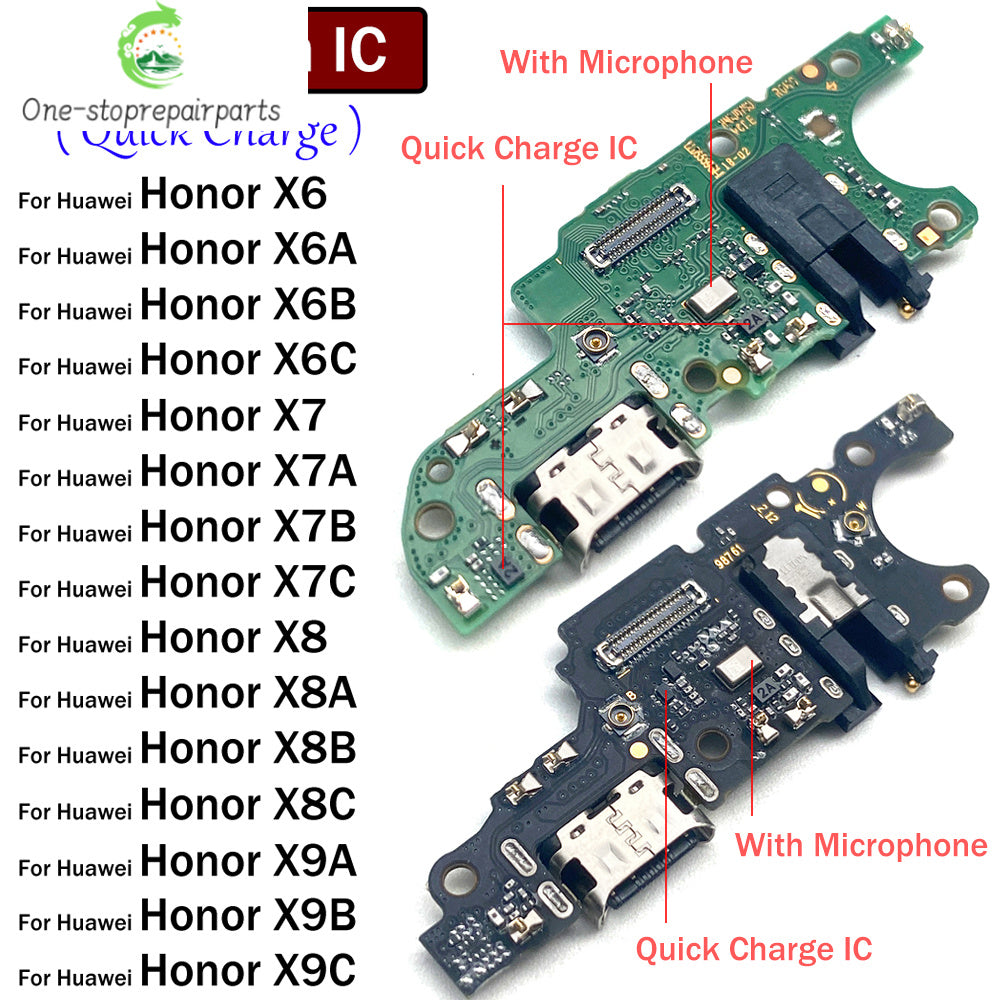 USB Charger Charging Port Connector Flex Cable For Huawei Honor X6 X6A X6B X6C X7 X7A X7B X7C X8 X8A X8C X9 X9A X9B X9C 4G 5G Huawei phone repair parts