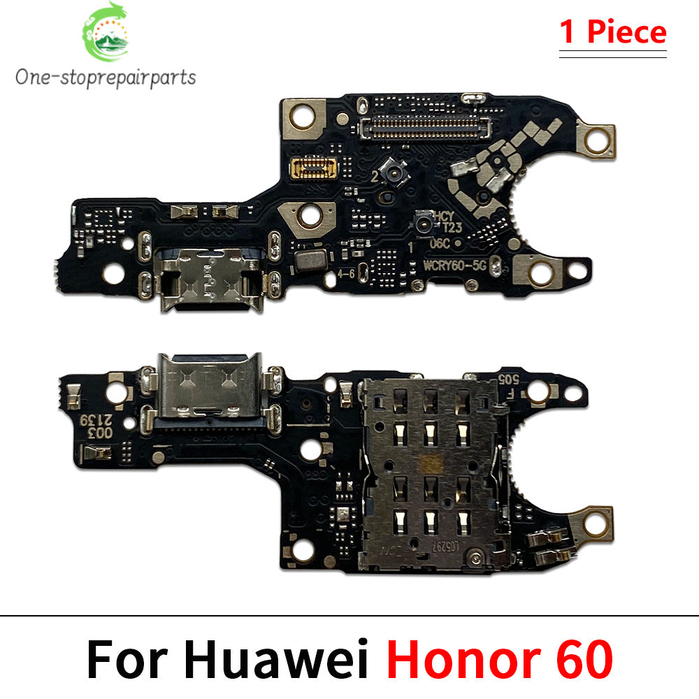 New For Huawei Honor 50 60 Pro Se Lite Dock Connector Micro USB Charger Charging Port Flex Cable Microphone Board Huawei phone repair parts