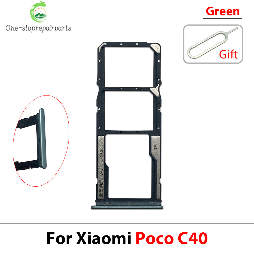 New SIM Card Slot SD Card Tray Holder Adapter For Xiaomi Poco C40 C65 C75 Repair Parts  Xiaomi  Xiao mi phone repair parts