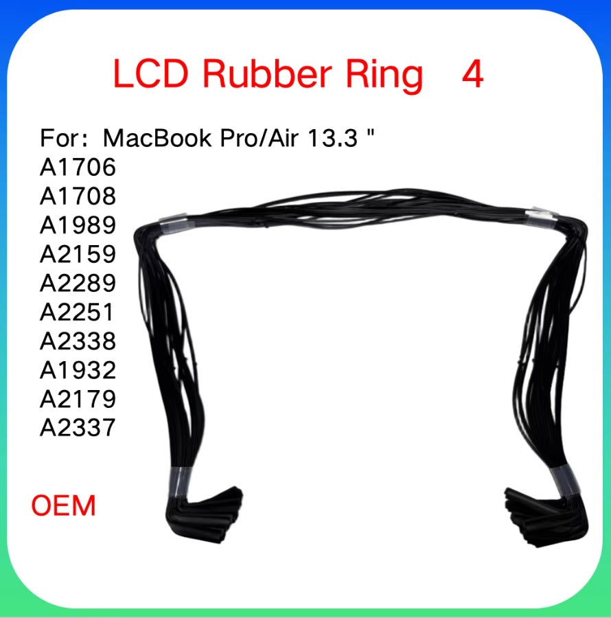 MacBook LCD Screen Rubber Bezel Ring A1706 A1989 A1707 A2141 A2338 A2337 A1932 A2442 A2485 A2681 A2941 A3404 Middle Frame Seal Macbook repair parts