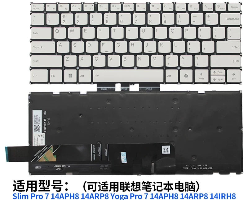 NEW Laptop Keyboard For Lenovo Yoga Slim 7 14APU8 14IMH9 14Q8X9 2023 Yoga Pro 7 9 14IRP8 2023  Yoga Pro 7 14IMH9  Type 83E2 5CB1P53806 Lenovo laptop repair parts