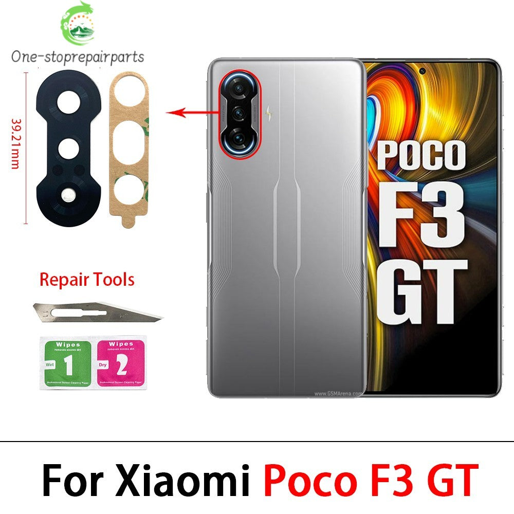 2Pcs/Lot, Back Rear Camera Glass Lens For Xiaomi Poco F3 F4 F5 M3 M4 M5 X3 X4 X5 Pro 4G 5G GT With Adhesive  Xiaomi  Xiao mi phone repair parts