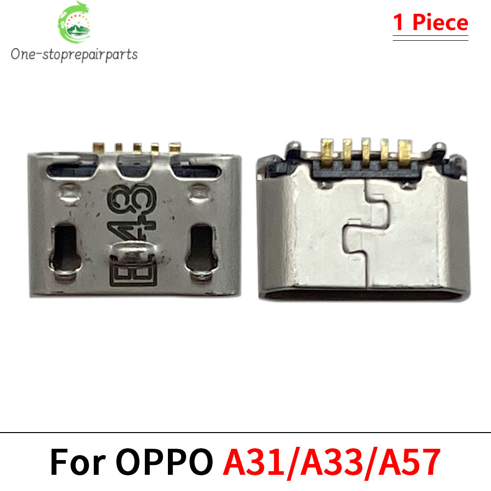 2Pcs, Charger USB Charging Port Dock Connector Socket For OPPO A33 A36 A56 A12 A15 A31 A16 A32 A52 A72 A92 A35 A57 A71 A73 A77 OPPO phone repair parts