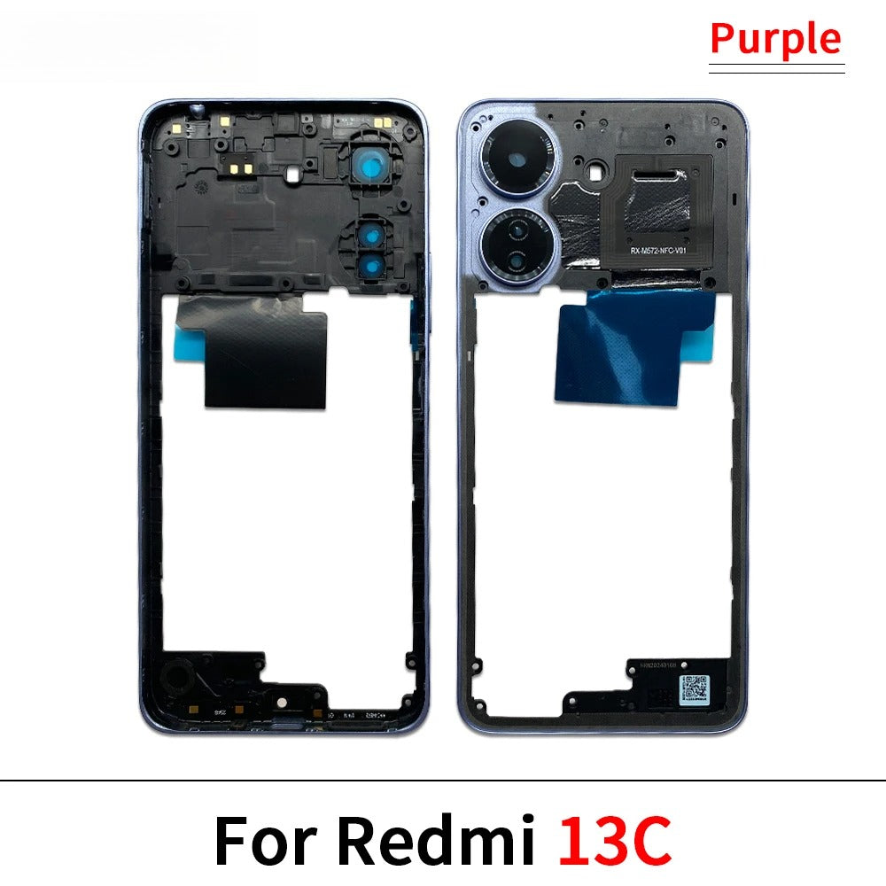 New Middle Frame For Xiaomi Redmi 12 13 13C 14C 4G 5G Door Housing Bezel Repair Parts Xiaomi  Xiao mi phone repair parts