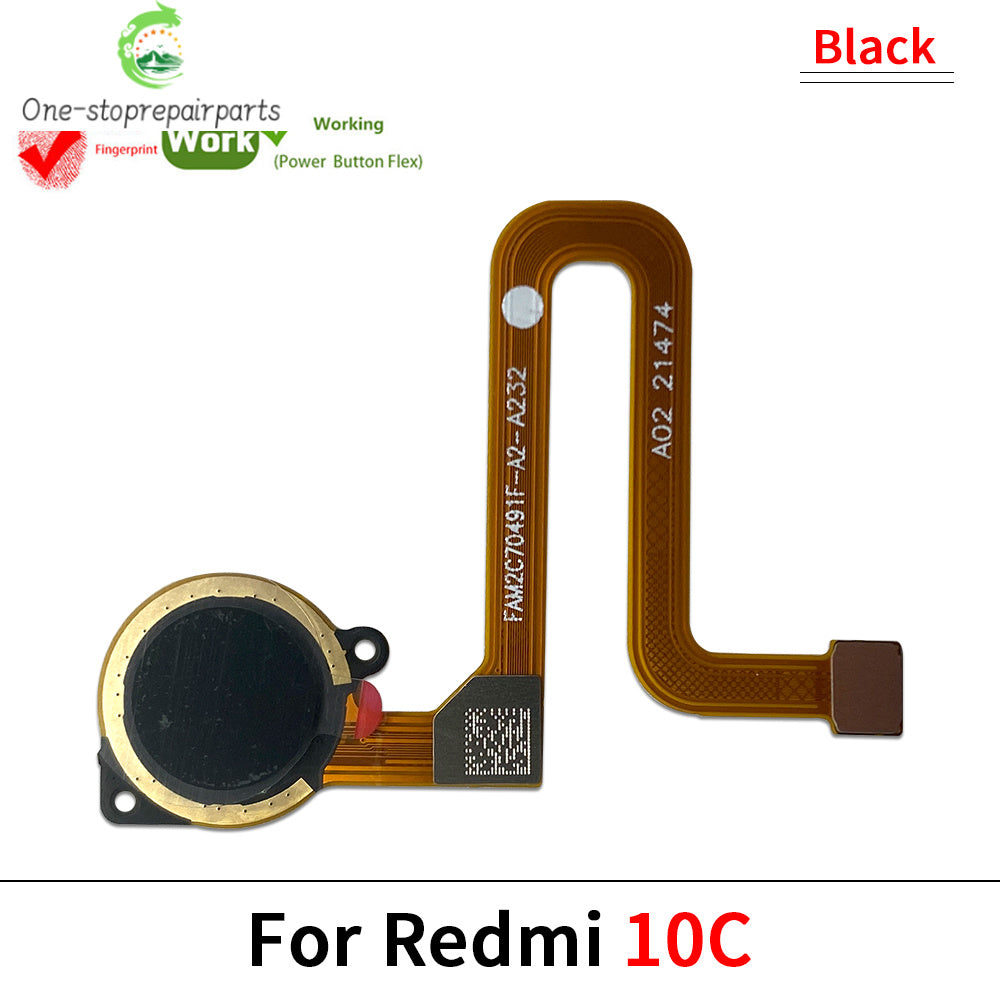 New Fingerprint For Xiaom Redmi 9C 9T 9 10C 10 Prime Home Button Fingerprint Menu Return Key Recognition Sensor Flex Cable Redmi phone repair parts