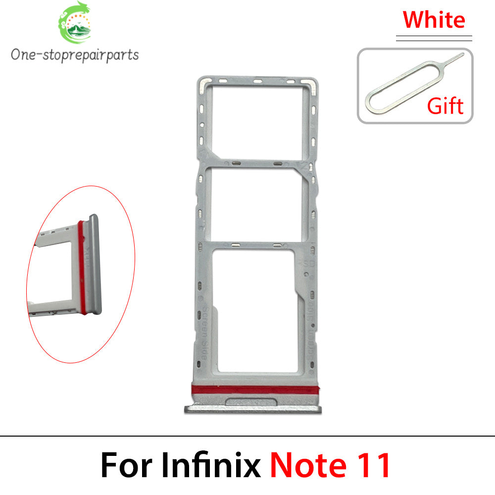 10Pcs, SIM Card Tray Slot Holder Adapter Accessories For infinix Note 7 8 8i 11 12 12i 30 40 Pro Lite VIP 4G 5G  infinix phone repair parts