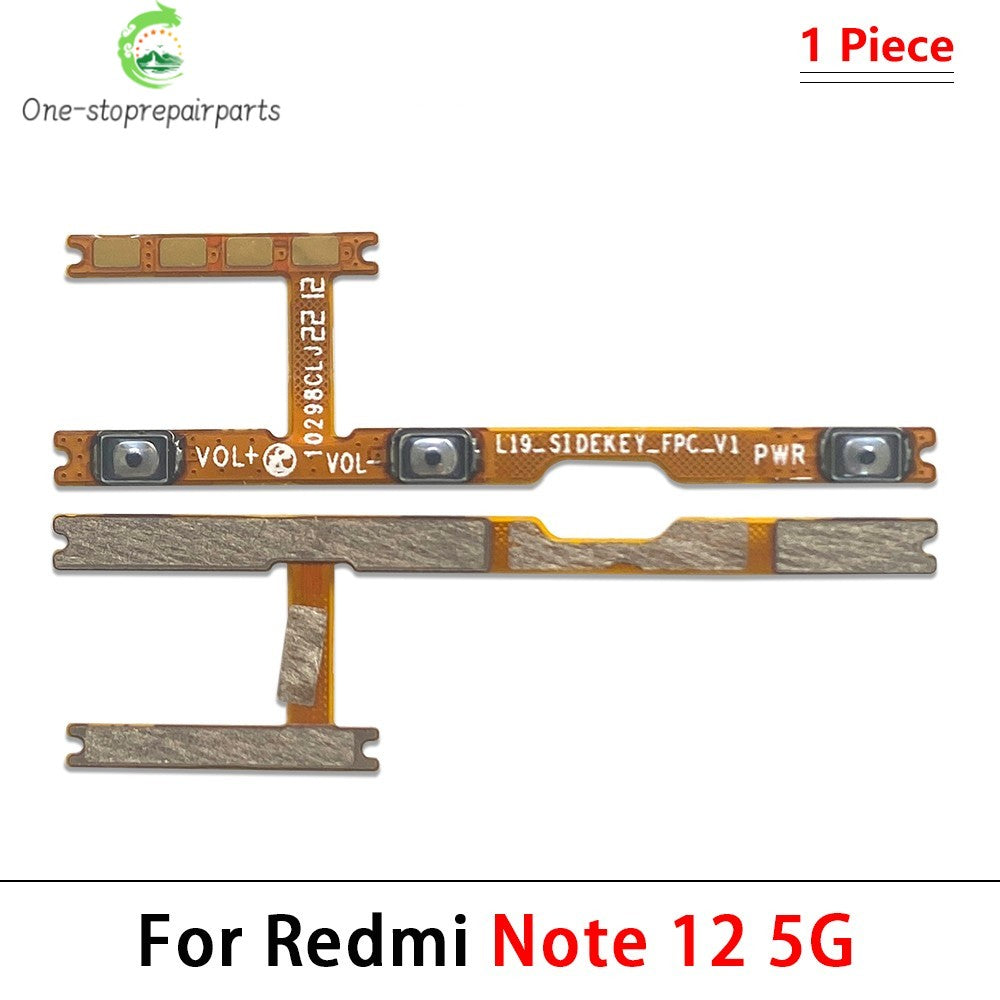 10Pcs, Power Switch On Off Button Volume control Key Button Flex Cable For Xiaomi Redmi Note 12 13 14 Pro Plus 4G 5G  Xiaomi  Xiao mi phone repair parts