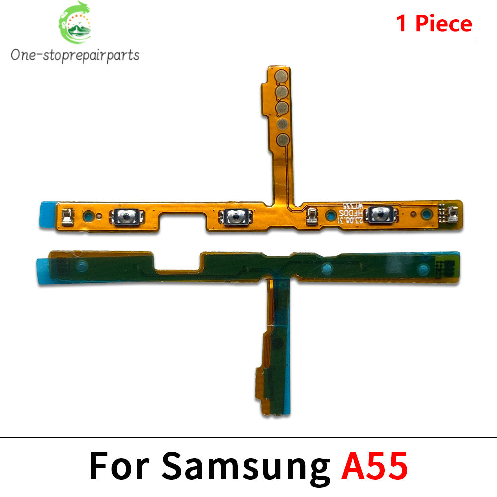 10Pcs, Power On Off Volume Side Button Flex Cable For Samsung A13 A23 A33 A73 A53 A14 A24 A34 A54 A15 A35 A55 A04 A05 A05 4G 5G Samsung phone repair parts