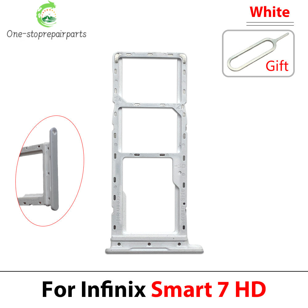 New SIM Card Tray Slot Holder For Infinix Smart 6 7 HD Plus Replacement Parts  infinix phone repair parts