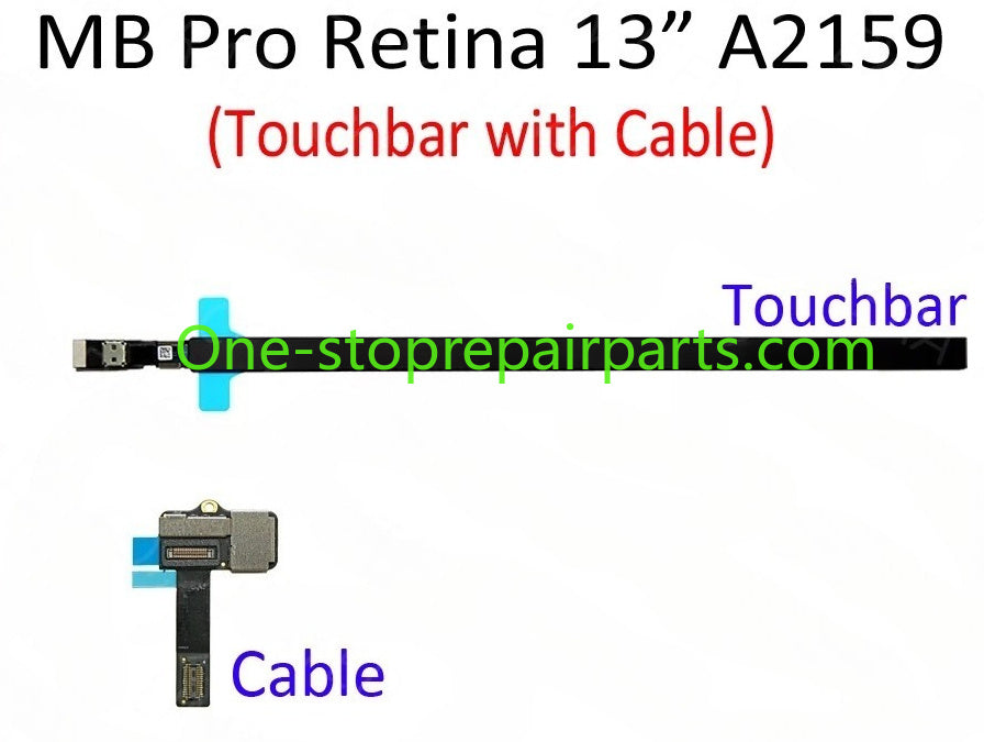 Touch bar for Macbook Pro Retina 13" A2159 Touchbar OLED with Flex Cable Mid 2019 Year MUHN2 EMC 3301 Macbook repair parts