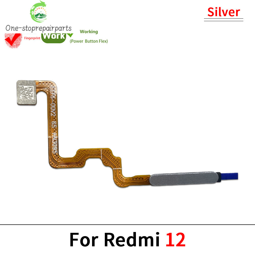 New Fingerprint For Xiaom Redmi 12 12C 13C 10C Home Button Fingerprint Menu Return Key Recognition Sensor Flex Cable Redmi phone repair parts