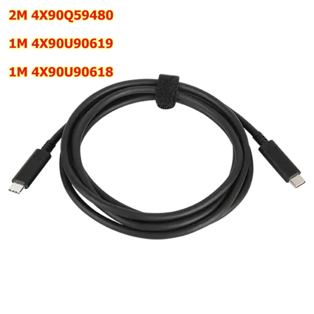 Originla100W 60W data docking station cable 4X90Q59480 4X90U90619 4X90U90618 for Lenovo USB-C to USB-C USB Type C 2m 1m Hybrid USB-C with USB-A Cable
