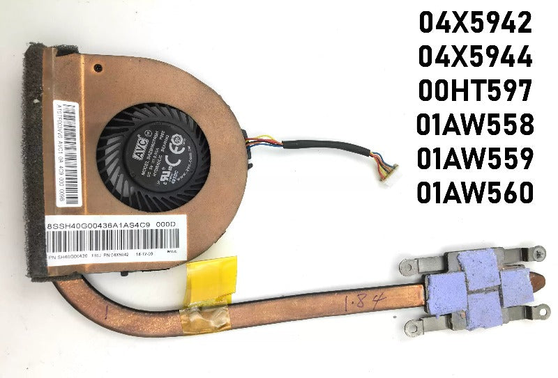 Original For Laptop Lenovo Thinkpad T450 T450i Cooling Fan Heatsink Radiator 04X5942 04X5944 00HT597 01AW558 01AW559 01AW560  Lenovo laptop repair parts