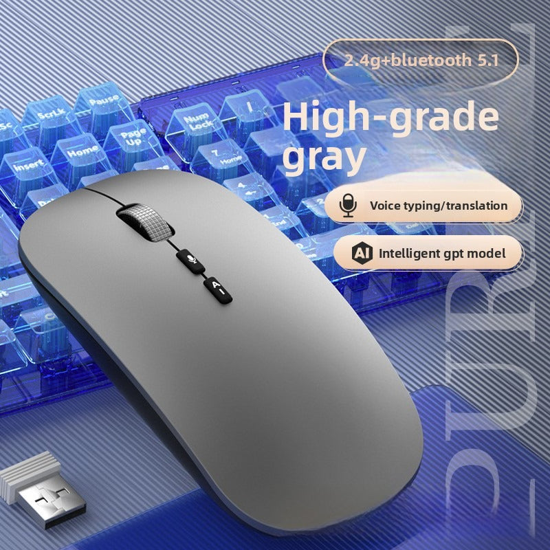 Source Type-C charging port AI voice metal roller dual-mode charging wireless Bluetooth 2.4G mouse