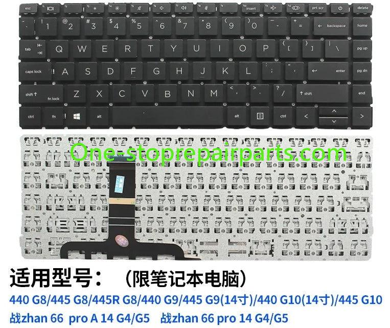For HP 440 G8 ZHAN 66 PRO 14 G4 445R G8 HSN-Q27C HSN-Q31C  M23769-001 keyboard HP laptop repair parts