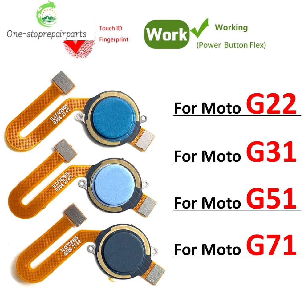 For Motorola Moto G22 G31 G51 G71 5G Home Button FingerPrint Touch ID Sensor Flex Cable Ribbon Replacement Parts Motorola phone repair parts