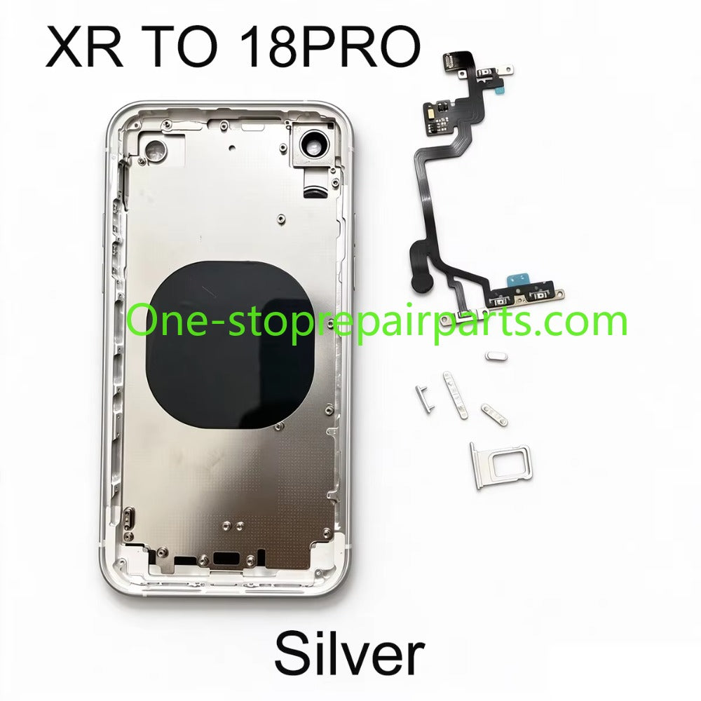 DIY Retrofit Housing Kit For iPhone XR/11 18 Pro Style Assembly With Frame, Flex Cable, Side Keys & Matching Phone Case iPhone phone repair parts