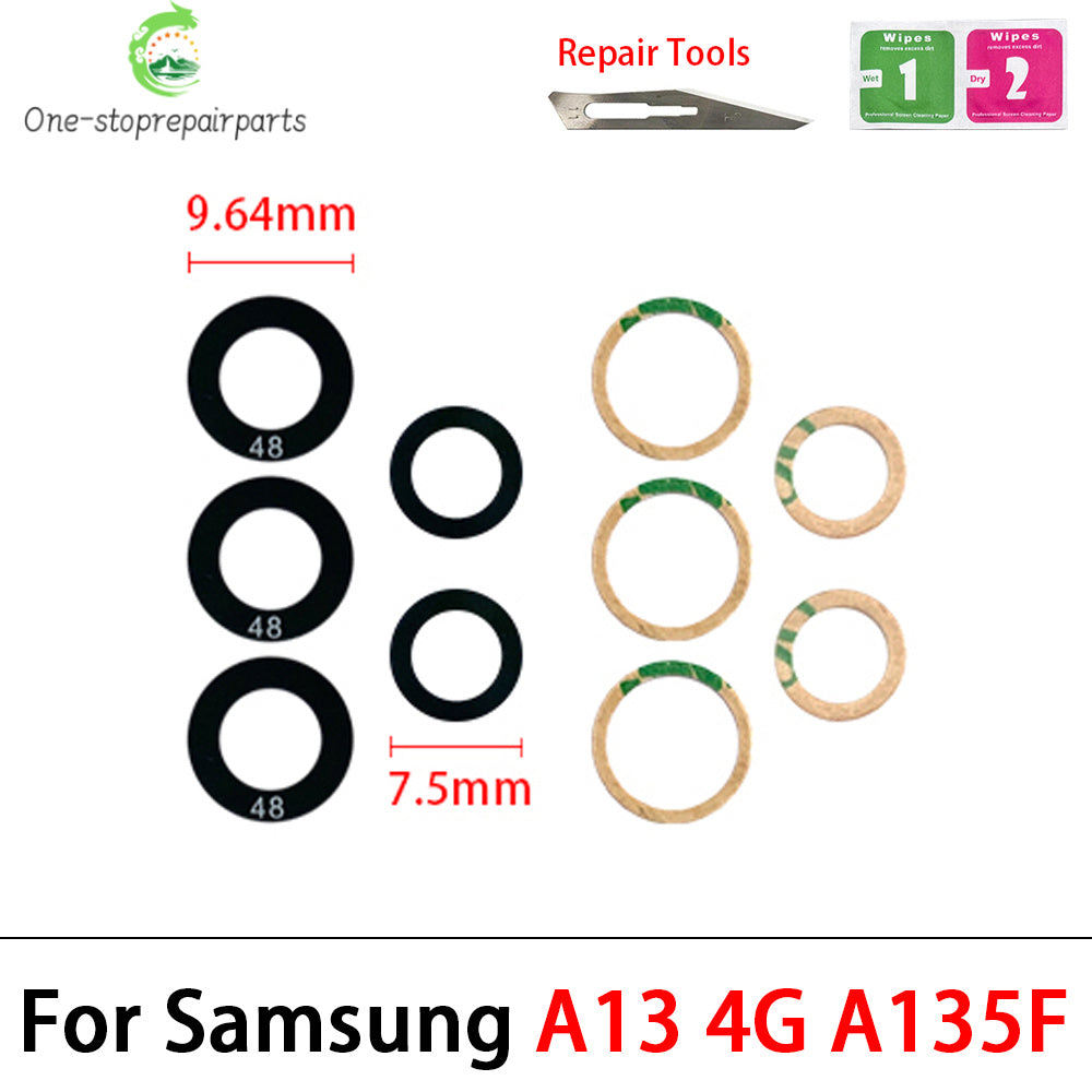 Rear Back Camera Glass Lens For Samsung  A03 A03s A04 Core A04s A04E A14 A24 A34 A54 A13 A23 4G 5G With Ahesive Samsung phone repair parts