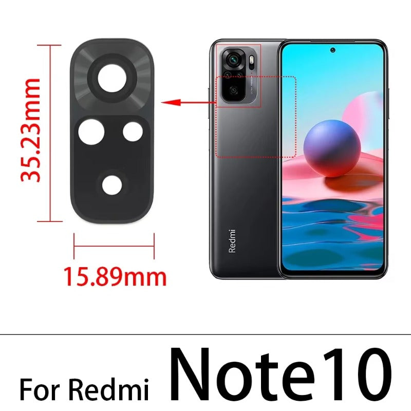 100Pcs, Back Rear Camera Glass Lens For Redmi Note 10 10s 11 12 13 Pro Plus 4G 5G With Adhesive Sticker Samsung phone repair parts