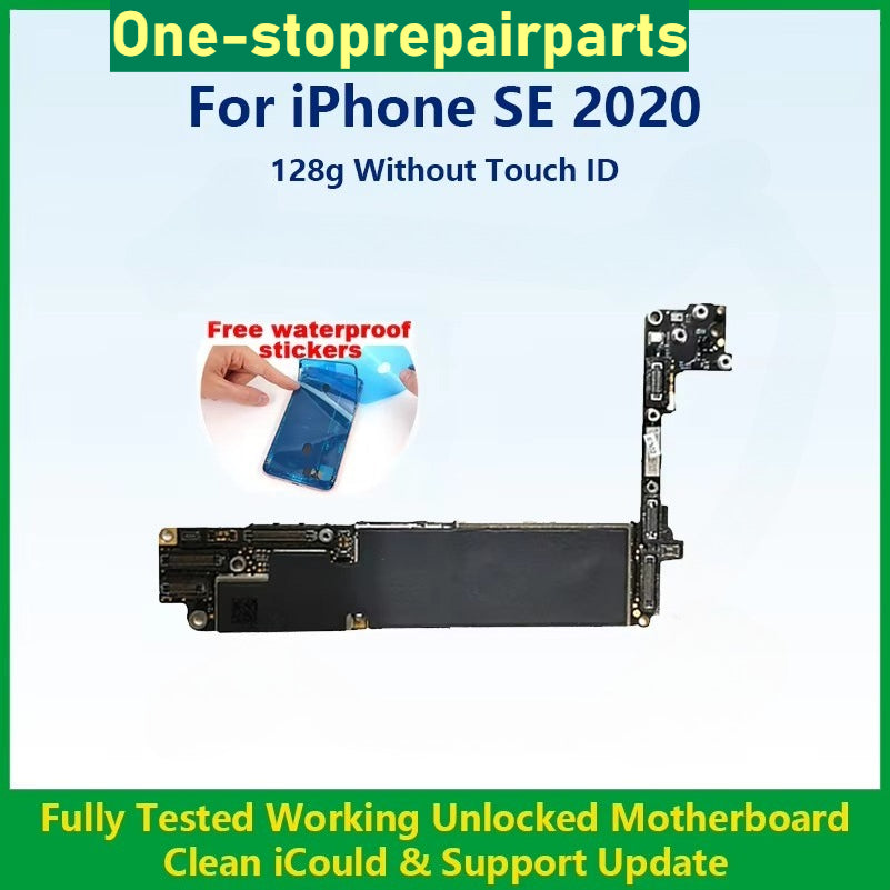 For iPhone SE 2020 Mainboard With Touch ID Cleaned iCloud Fully Tested 100%Working Unlocked Motherboard For iPhone SE 2022 iPhone phone repair parts