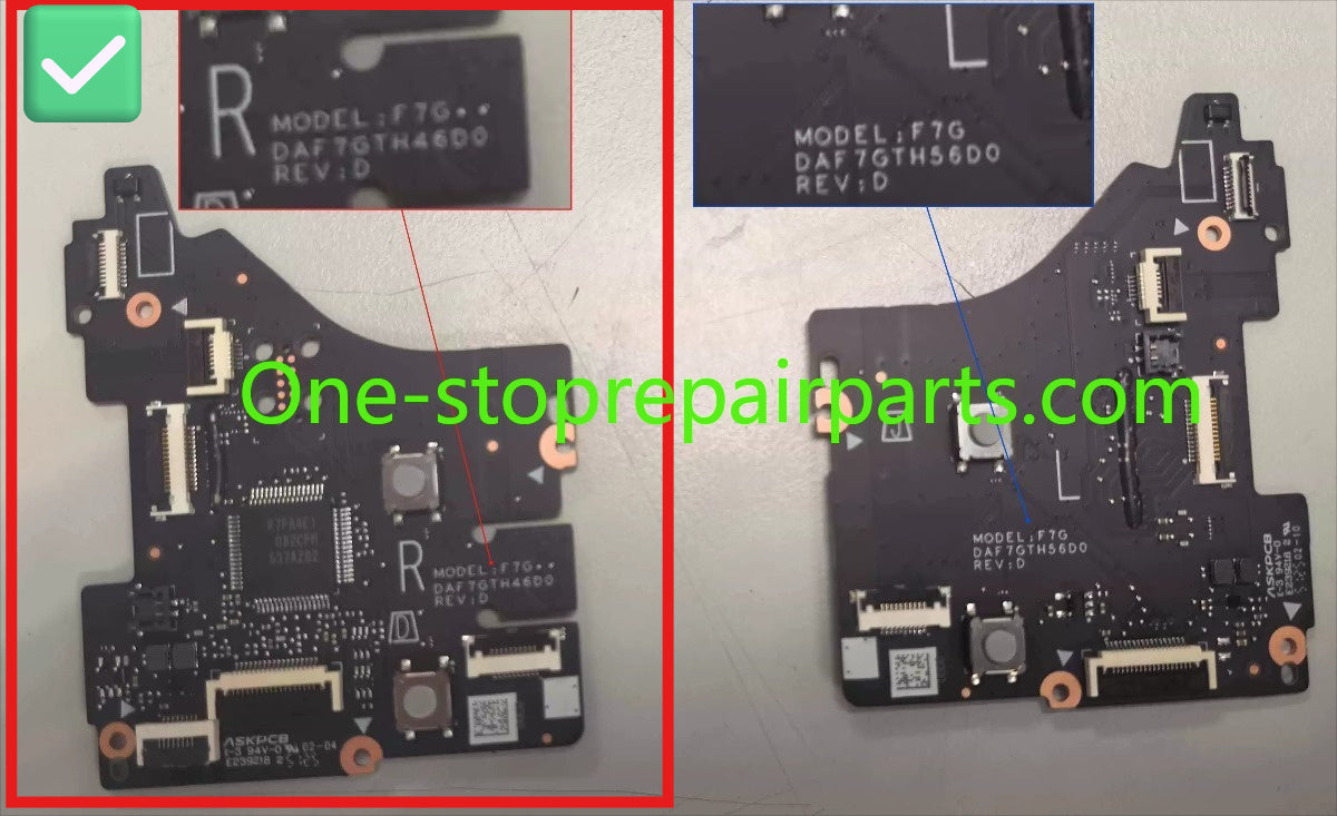 Left/Right button daughter board For Steam Deck OLED DAF7GTH26D0 DAF7GTH36D0 DAF7GTH46D0 Steam DAF7GTH56D0 F7G Valve Action Board Rev: D Steam Deck OLED Left&Right Button Board Replacement Game console repair parts