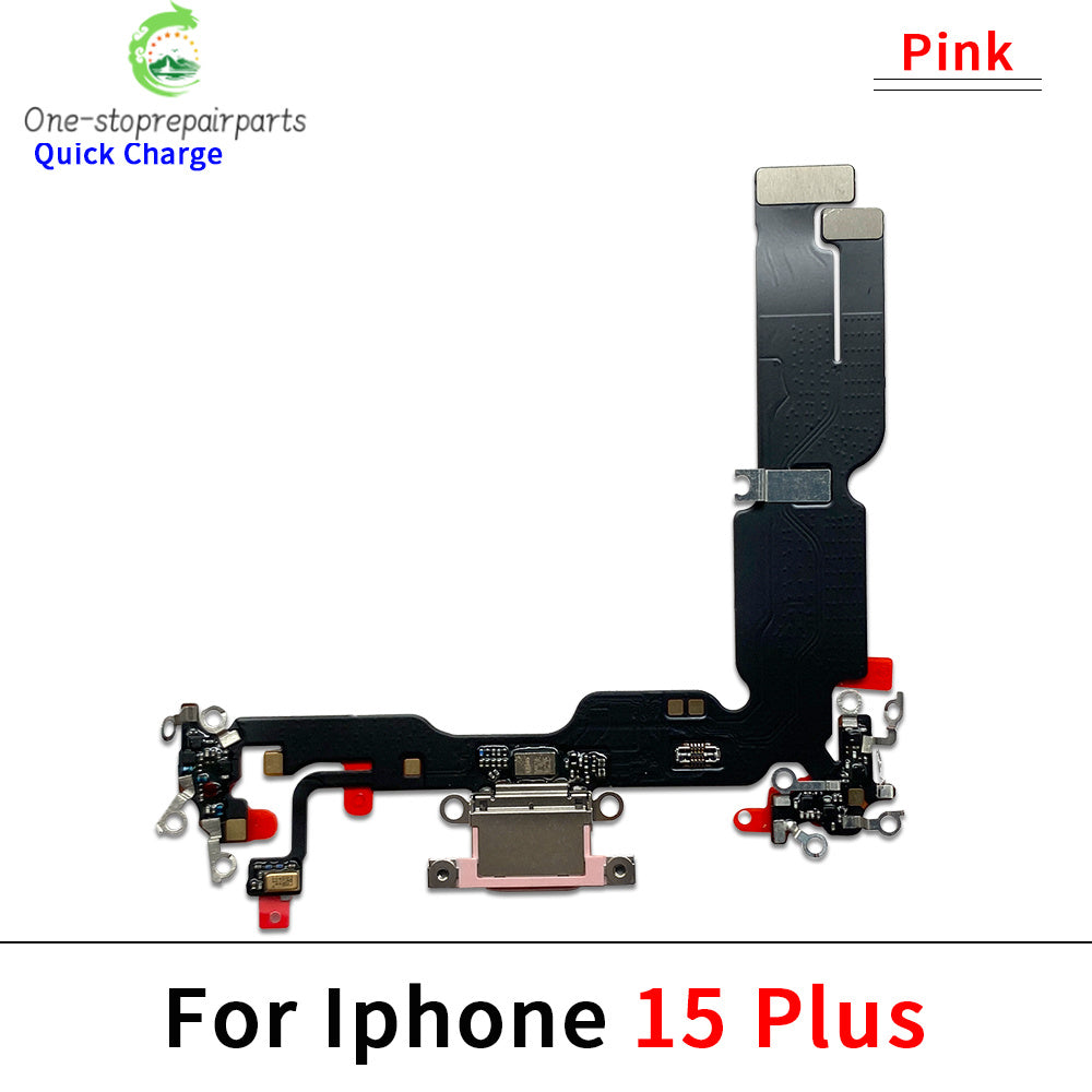 10Pcs, New For iPhone 15 Pro 15Pro Max Plus USB Charging Port Dock Charger Plug Connector Board Flex Cable iPhone phone repair parts