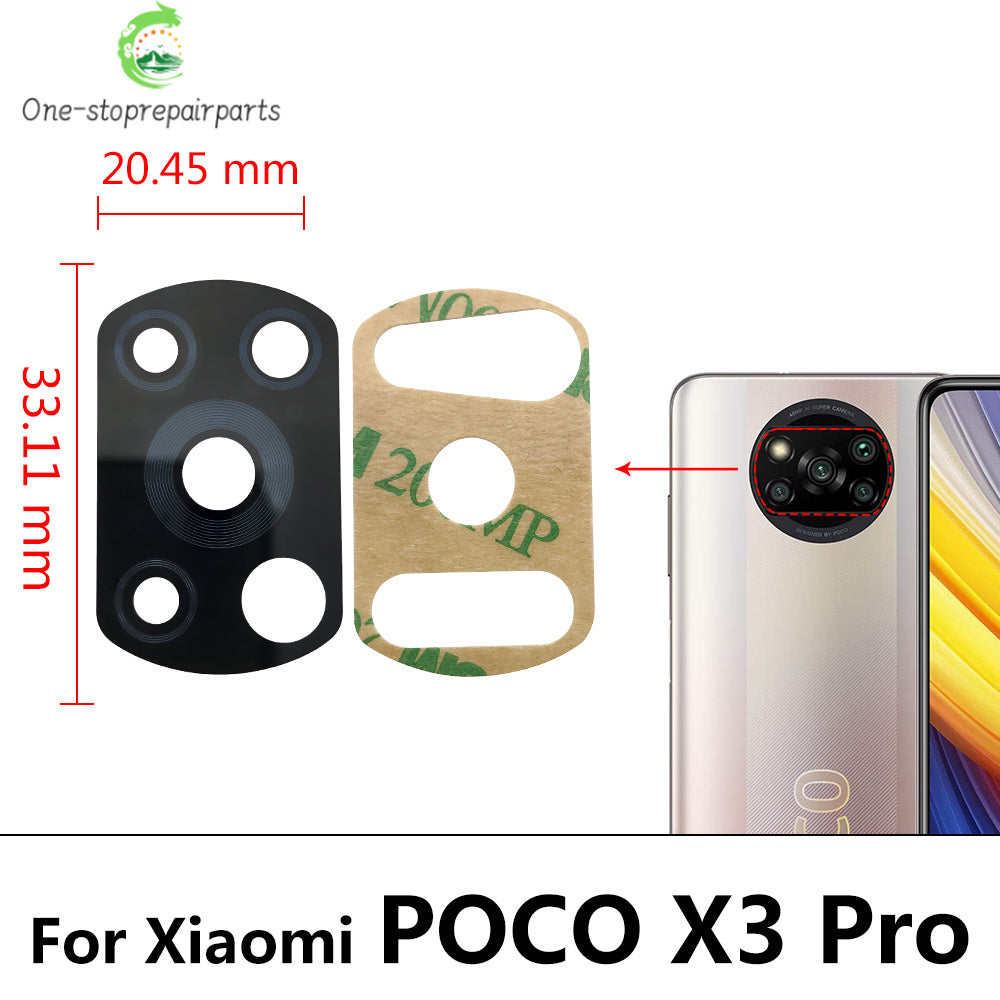 2 Pcs Rear Back Camera Glass Lens Cover For Xiaomi Mi Poco F3 X3 X4 M4 M3 NFC F2 Pro F1 F4 4G 5G Replacement Parts Xiaomi  Xiao mi phone repair parts