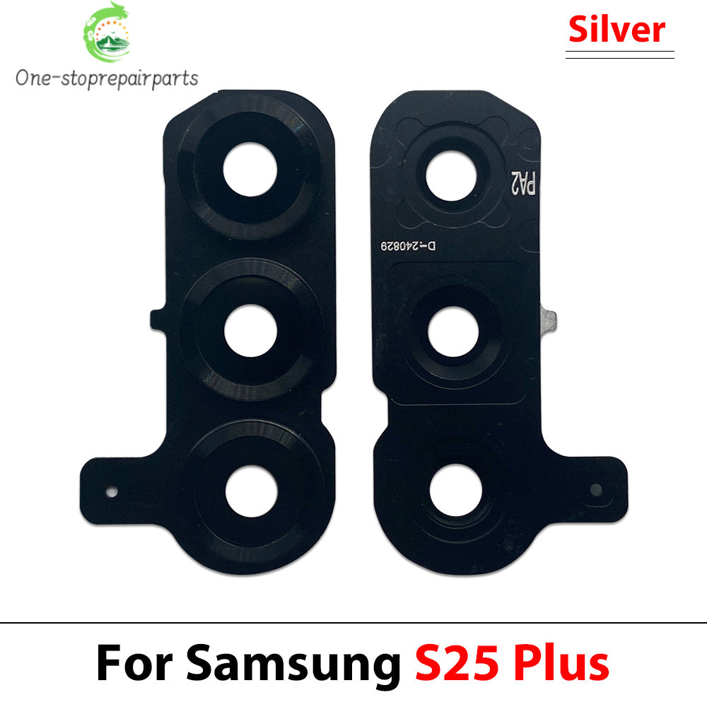 New Rear Camera Glass Lens Cover With Frame Holder with Sticker For Samsung S25 Plus S25 Ultra Replacement Parts Samsung phone repair parts