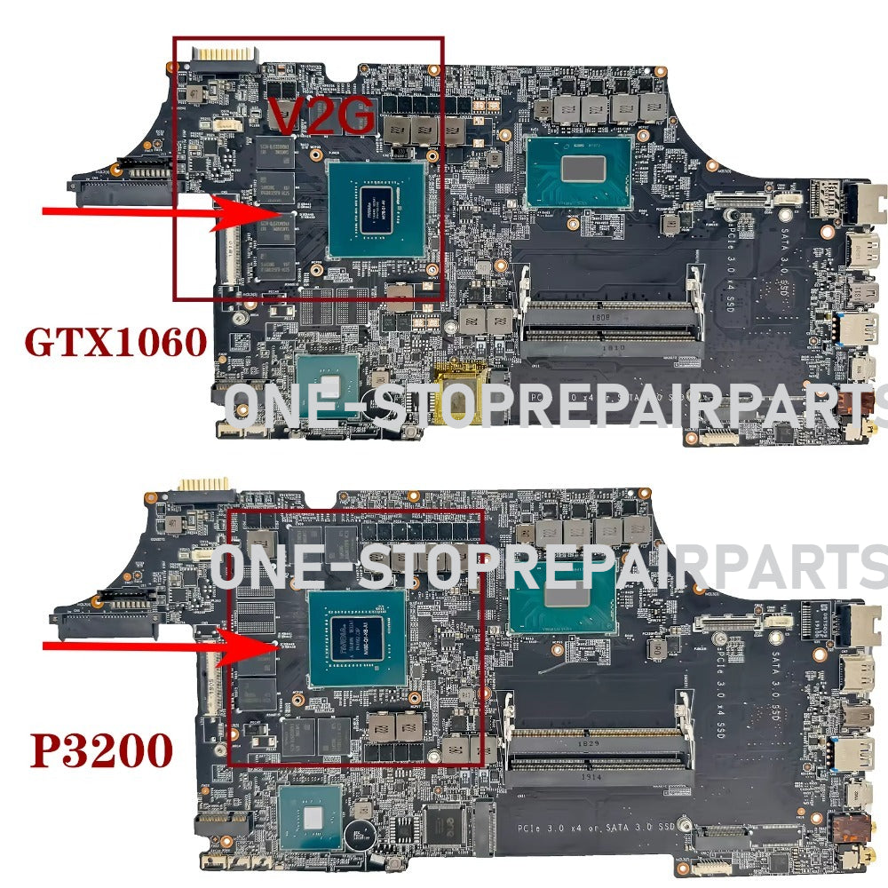 MS-16P51 Laptop Motherboard For MSI MS-16P5 GE63  Notebook Mainboard i5-8300H i7-8750H E1-2167M GTX1050Ti 1060 1070 P3200 MSI laptop repair parts