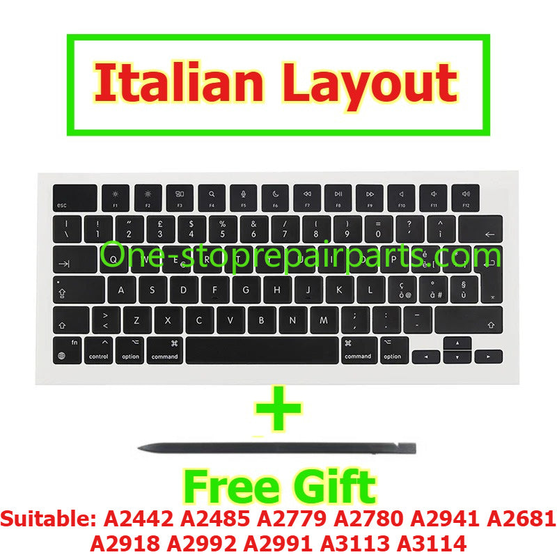 Keycap Key Cap keycaps A2442 A2485 A2779 A2780 A2941 A2681 A2918 A2992 A2991 A3113 A3114 for Macbook 14" 16 13 keyboard repair