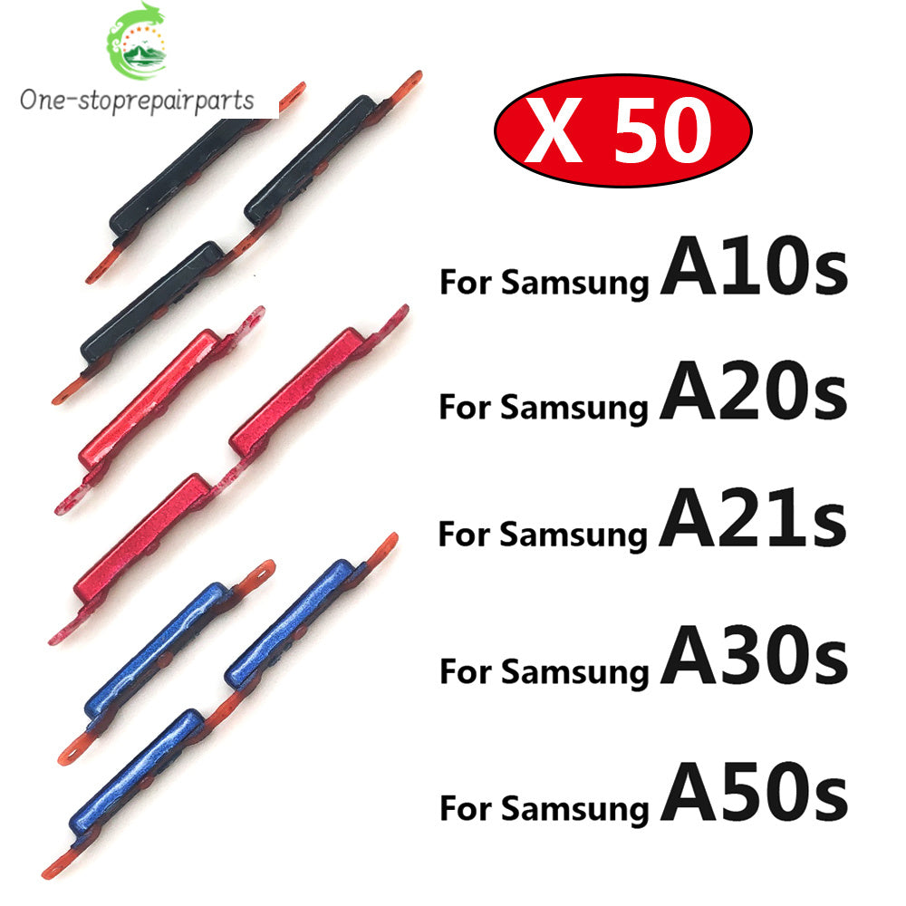 50Pcs, New Side Power Key + Volume Button Keys For Samsung A10S A107F A20S A207F A21S A217F A30S A307F A50S A507F A21s Samsung phone repair parts