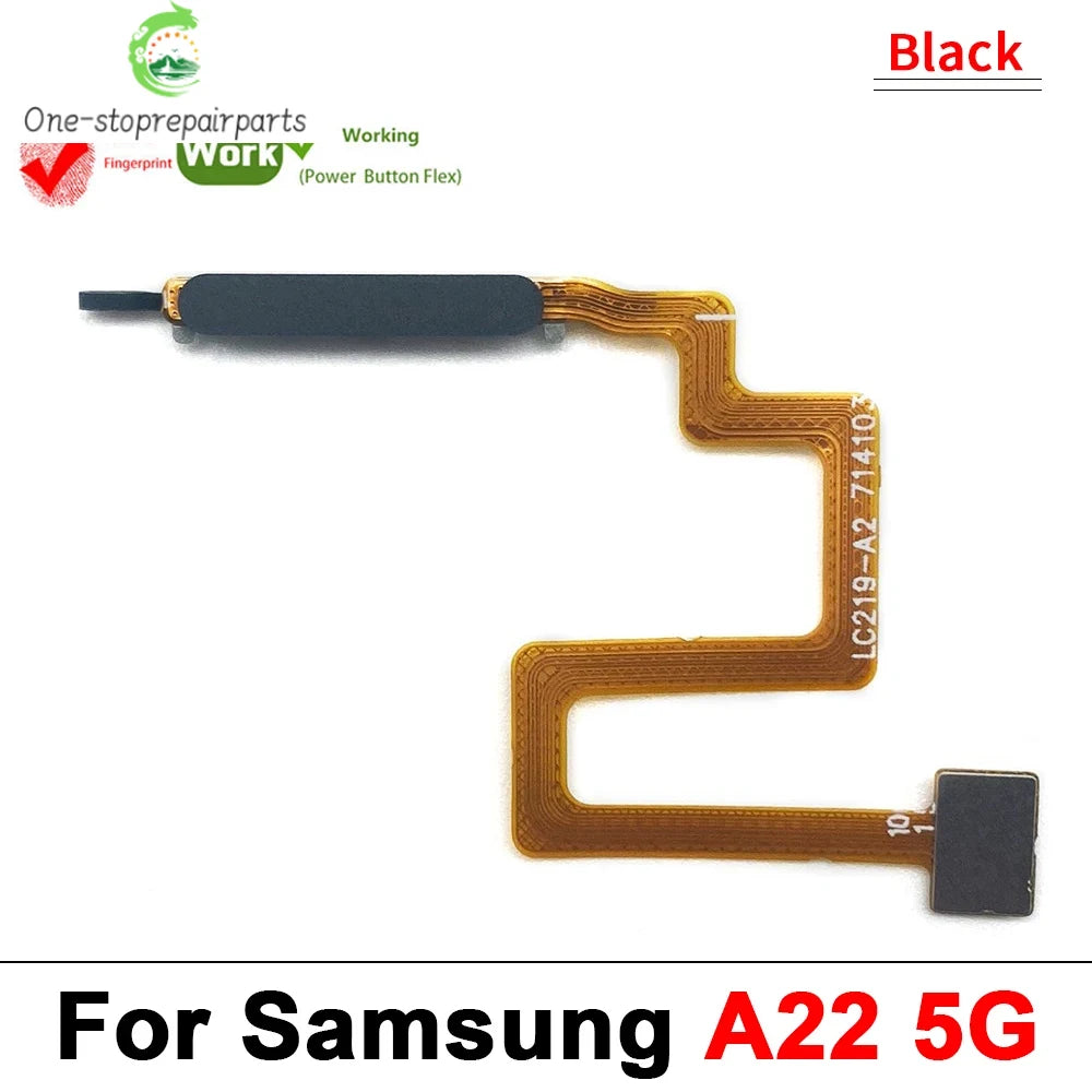 Fingerprint Sensor Flex Touch ID + Power On / Off Button Key Flex Cable For Samsung A12 A13 A14 A15 A16 A17 A22 A23 A25 A26 A32 Samsung phone repair parts