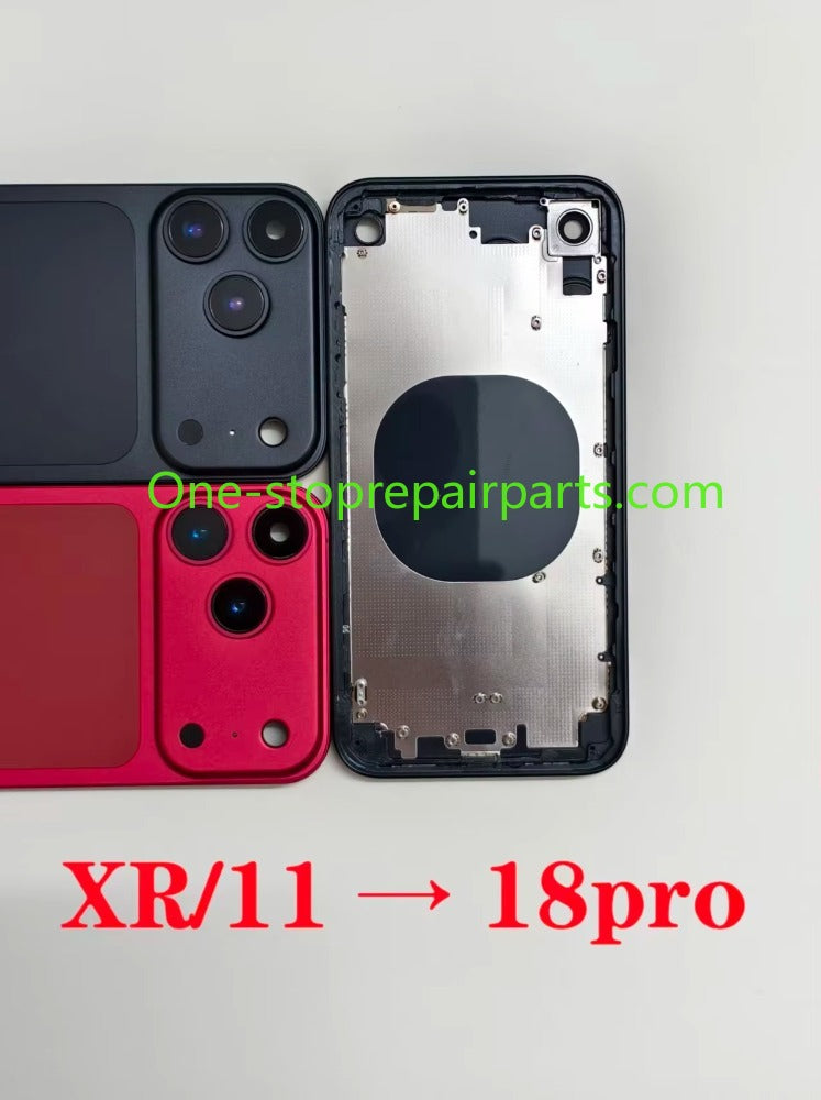 DIY Full Assembly For iPhone XR Like 18 Pro Housing,for IPhone 11 to 18 Pro 11 DIY 18 Pro Backshell XR Retrofit 18 Pro iPhone phone repair parts