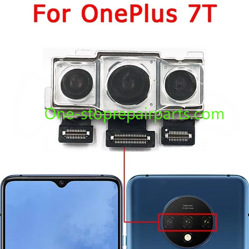 Big Facing Selfie Front Backside Camera Module For Oneplus 7 Pro 1+ 7T 5G One Plus Back View Rear Camera Spare Parts Flex Cable OnePlus phone repair parts
