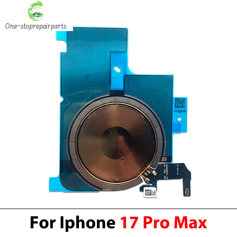 Wireless Charging Coil Flex Cable For iPhone 14 15 16 17 Pro Max Plus Air Charger Panel Sticker WPC Pad Chip Volume Tape Parts iPhone phone repair parts