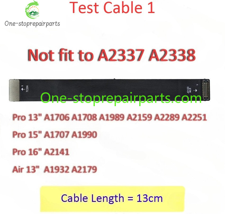New LCD Extension Test Cable for MacBook A1706 A1708 A2681 A2179 A2141 A1932 A2159 A2442 A2485 A2941 A3114 Display Test Repair Macbook repair parts