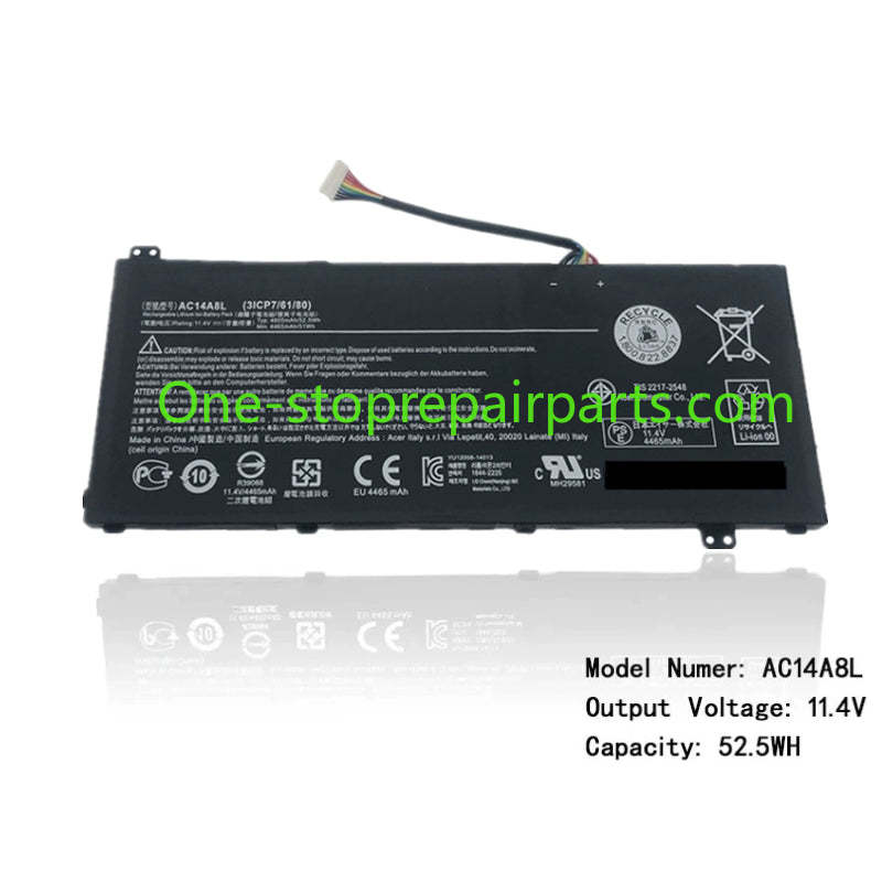 Replacement Battery for Acer Nitro3 VX5-591G N16C7 V15 AC14A8L V15 Nitro series MS2391 Aspire VN7-571 VN7-571G VN7-591 VN7-591G VN7-791 VN7-791G VN7-591G-74SK battery