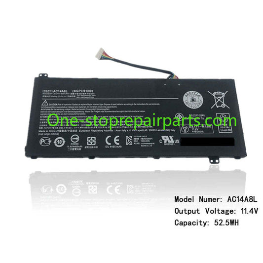 Replacement Battery for Acer Nitro3 VX5-591G N16C7 V15 AC14A8L V15 Nitro series MS2391 Aspire VN7-571 VN7-571G VN7-591 VN7-591G VN7-791 VN7-791G VN7-591G-74SK battery