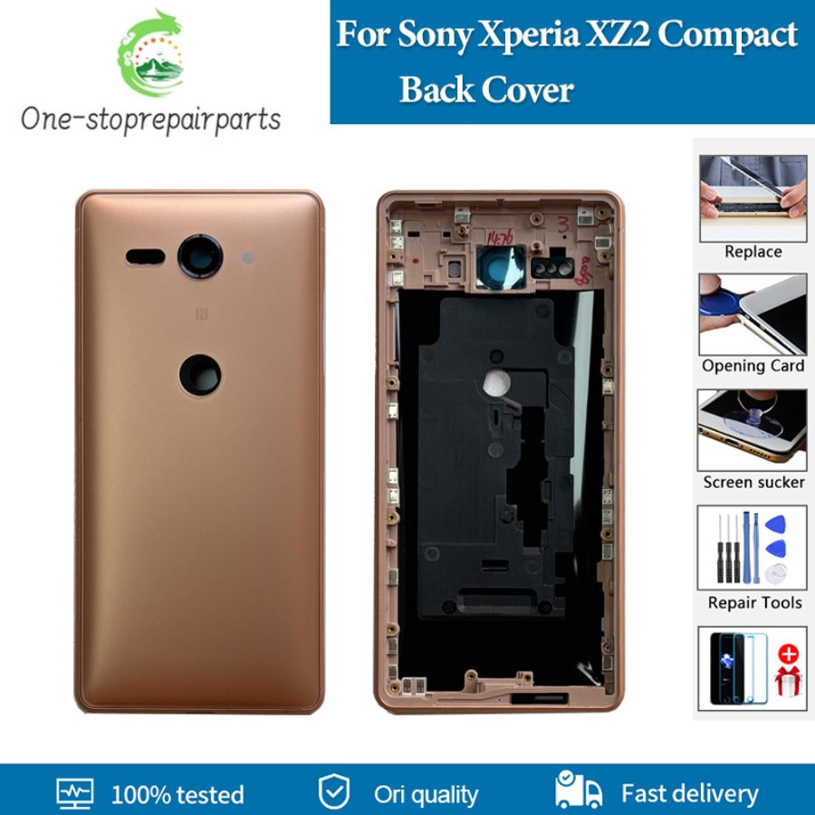 Original Back Cover For Sony Xperia XZ2 Compact Battery Cover Back Lid Door Rear Housing Case For Sony Xperia XZ2 Mini Replace Sony phone repair parts