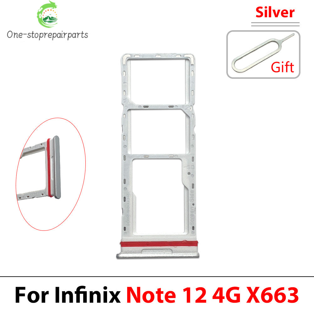 10Pcs, SIM Card Tray Slot Holder Adapter Accessories For infinix Note 7 8 8i 11 12 12i 30 40 Pro Lite VIP 4G 5G  infinix phone repair parts