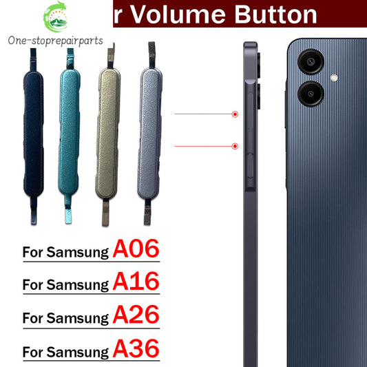 New For Samsung A06 A16 A26 A36 4G 5G Side Key Power and Volume Button Replacement Parts Samsung phone repair parts