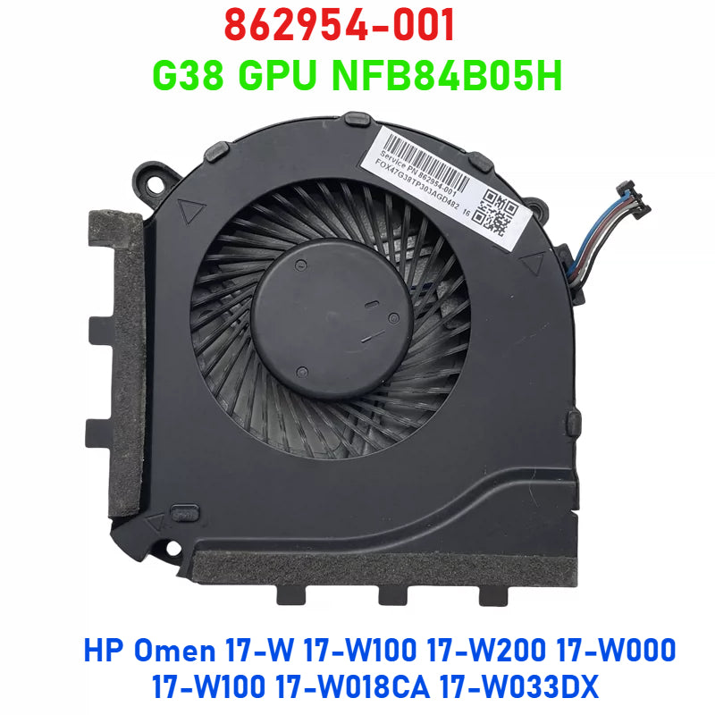 Laptop Heatsink CPU GPU Cooling fan for HP Pavilion TPN-Q174 17-ab  Omen 17-W 17-W100 17-W200 17T-W 17-X  17-ab403nf L05973-001 910441-001 45G37HSTP80 910077-001 862954-001 G38 NFB84B05H 857463-001 Notebook Cooling Radiator Heatsink HP laptop repair