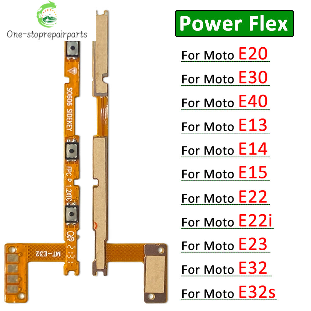Power On Off Volume Button Key Flex Cable For Motorola Moto E20 E30 E40 E13 E14 E15 E22 E22i E23 E32 E32s Motorola phone repair parts