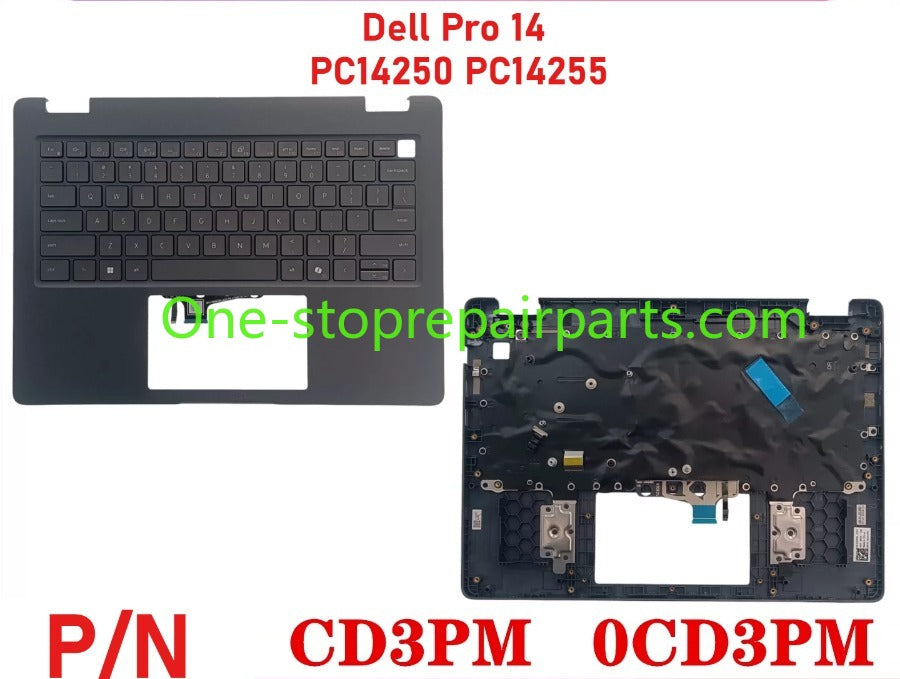 Dell Pro 14 PC14250 PC14255  lcd back cober uppler palmrest bezel bottom hinge cover keyboard touchpad 0K2C6C 0DK0V6 0MCMRV