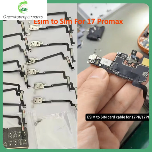 For iPhone 17Pro Max US Version Esim to Sim Dual Card Flex Cab‬le With Integrated MEP Cable +Card Slot+SIM Tray+IC For iPhone Professional Repair Tools