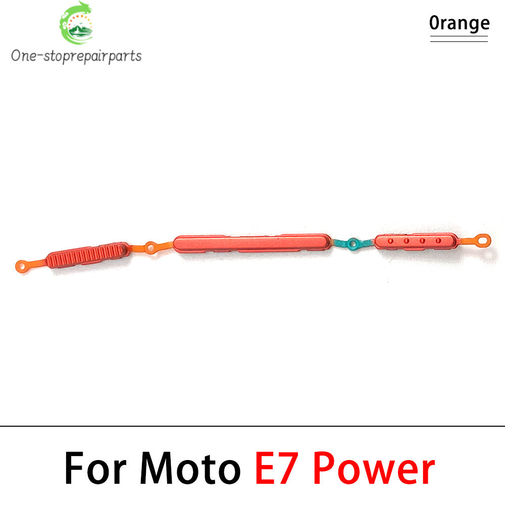 10Pcs, New For Motorola Moto E5 E6 E6s Plus E7 Power SIde Volume Button + Power ON / OFF Buttton Key Set Replacement Parts Motorola phone repair parts