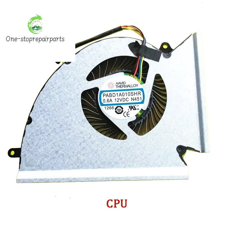 New Original CPU GPU Cooling Fan FOR MSI GP76 GE76 WE76 PABD1A010SHL N451 N452  MSI laptop repair parts