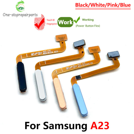 For Samsung A23 4G 5G A235F A236 A236B Home Button Fingerprint Sensor Flex With Power Key Button Flex Cable Samsung phone repair parts